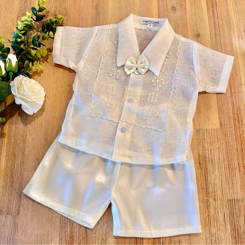 Baby Barong Set Off White